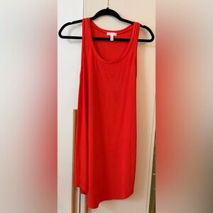 Leith Red Sleeveless Crewneck Shift Dress